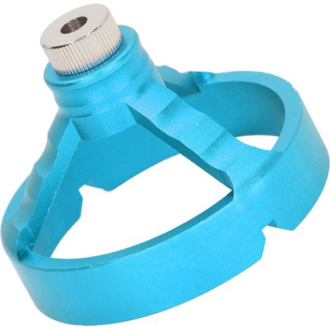 Poinçon 3 en 1 pour bois avec 6 douilles de perçage et guide de forage, gabarit bleu pour perçage précis (1/5)