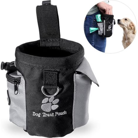 Sac de friandises pour chiens, pochette de friandises pour chiots, porte-appâts pour petits chiens, conteneur de collations pour marche d'animaux, meilleur distributeur de jouets de randonnée (1/4)