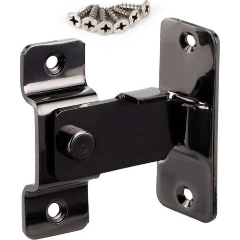 Verrou de porte à angle droit 90 degrés de grange coulissante en acier inoxydable, loquet de porte coulissante à rabat, Verrou de sécurité pour porte fenêtre armoire à vin jardin