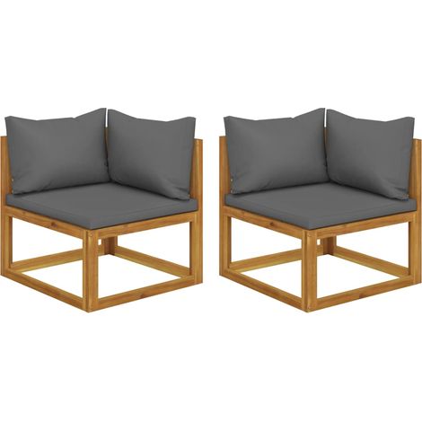 Modular-Ecksofas 2 Stk. mit Auflagen Dunkelgrau CFW483101 (1/5)