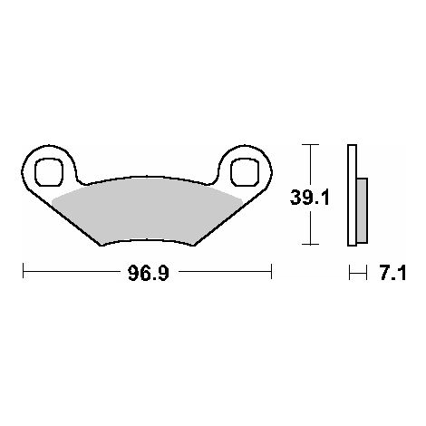 Plaquettes de frein SBS KH159 tout-terrain couleur or fritté compatibles avec : Polaris 250/300/325/450/500/525/570/600/700/800