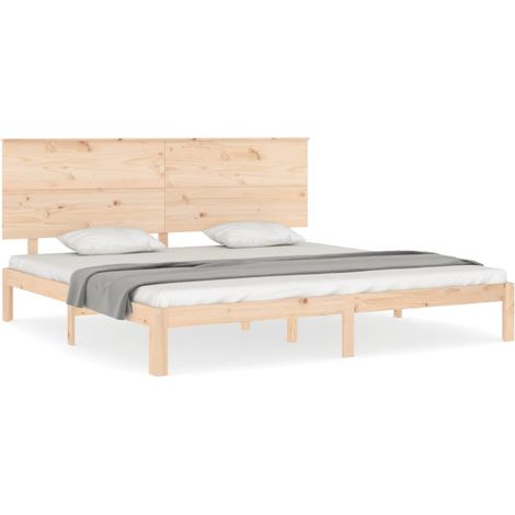 Maison Exclusive - Massivholzbett ohne Matratze 200x200 cm Kiefer