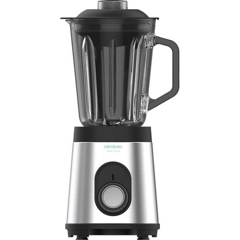 Cecotec Frullatore Power Black Titanium 1000. 1000 W, lama a 6 foglie con rivestimento in titanio nero, caraffa in vetro da 1,5 l, 5 velocità. (1000 W, Inox) (1/5)