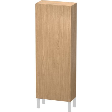Armadio semi-alto Duravit L-Cube, larghezza 500 mm, profondità 243 mm, 1 anta, cerniera a destra, colorazione: Rovere europeo Decorazione quercia - LC1169R5252 (1/4)
