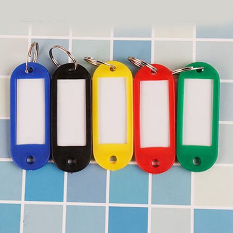Signalétique de classification avec combinaison de couleurs mixtes, porte-clés de couleur unie, porte-clés en matériau PE souple, design simple. (1/5)