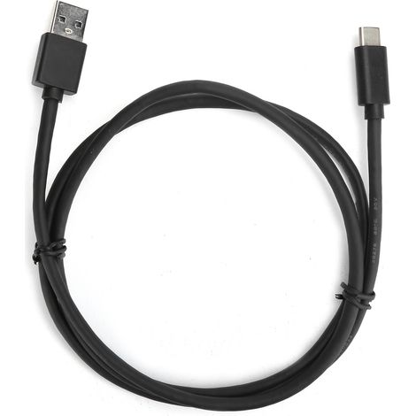 Câble USB-A vers USB-C universel 1 mètre noir pour transmission audio et données, cordon de conversion polyvalent (1/5)