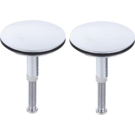 2 bouchons de lavabo - laiton - anti-fuite - plat - rotatif (1/5)