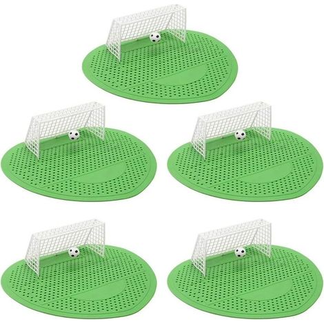 Écran d'urinoir Splash Pad Déodorant Football Nettoyant pour toilettes pour hommes Splash Guard Soccer Goal Filter Pad Vert 5 pièces (1/4)