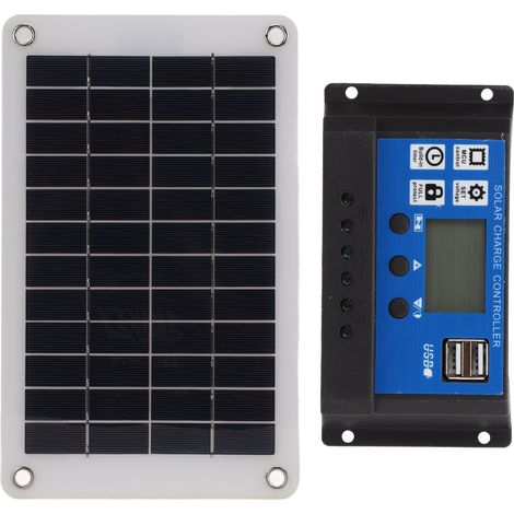 8-W-wasserdichtes Polysilizium-Solarpanel-Set für den Außenbereich mit tragbarem 100-A-Solarladeregler (1/5)