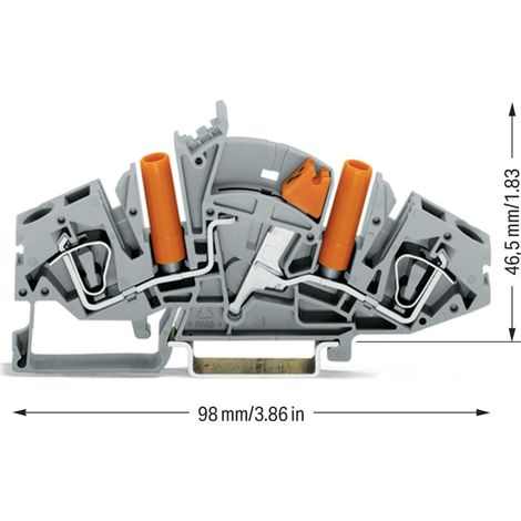 WAGO Trennklemme 2-Leiter 282-821 orange 4mm² 20 Stk