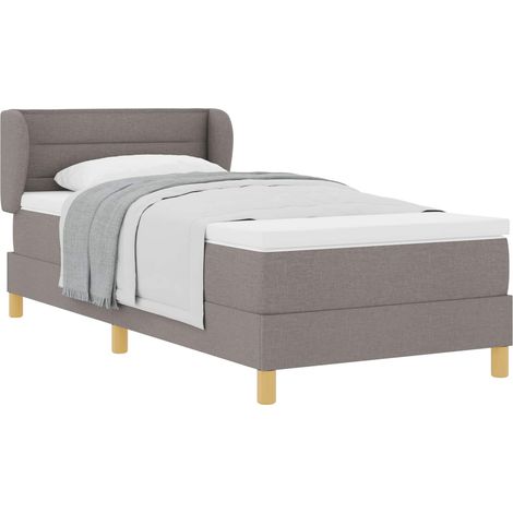 Maison Exclusive - Lit à ressorts avec matelas Taupe 80 x 200 cm tissu