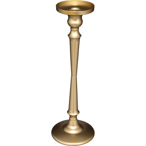 Bougeoir Chandelier recto verso en métal Doré D 13 x H 39 cm - Feeric Christmas