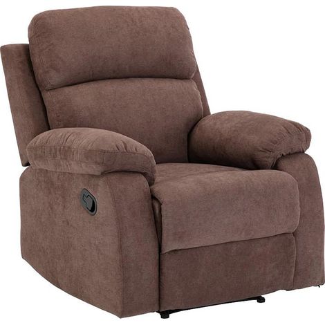 Fauteuil relax en tissu TOLZANO - Marron