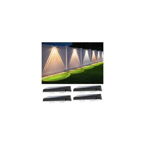 Applique murale extérieure solaire étanche IP65, 3 modes d'éclairage pour cour, jardin et clôture Puissante et pratique (1/5)