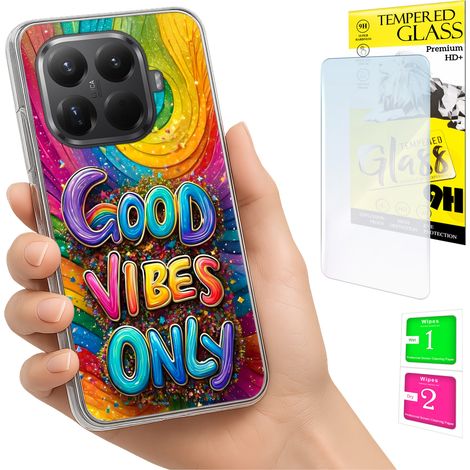Schutzhülle für Xiaomi 15T Pro mit Foto-Rückseite, Grafikdesign Vibes und 9H-Glas (1/5)