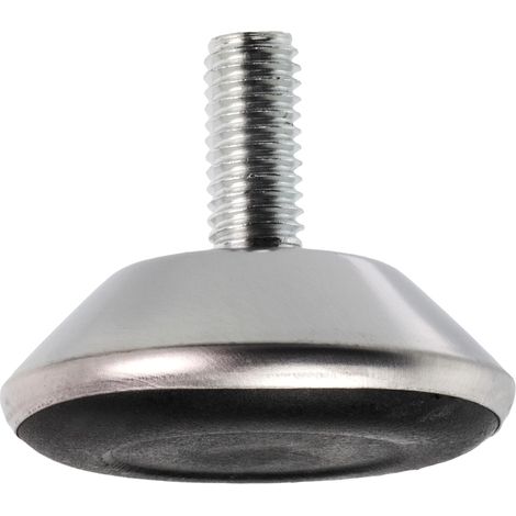 Lot de 10 pieds de meuble réglables, M8, diamètre 40 mm, métal noir Pour canapés, bureaux, TV Design moderne et robuste (1/5)