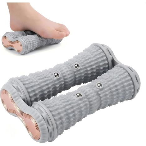Rouleau massage pieds, picots, douleurs et anti-stress, PP+TPR, 17x10x5 cm, portable (1/5)