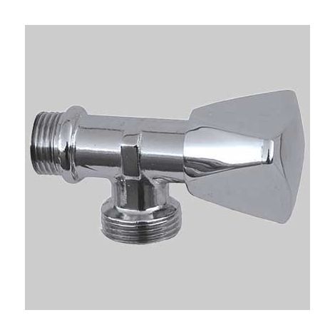 RUBINETTO PER LAVATRICE A VITONE  1/2x3/4 cromato     MADE IN ITALY
