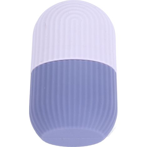 Moule à glace pour le visage, soulagement de la douleur, poignée antidérapante, silicone durable, facile à utiliser, pour massage du visage et soins de la peau, violet (1/5)