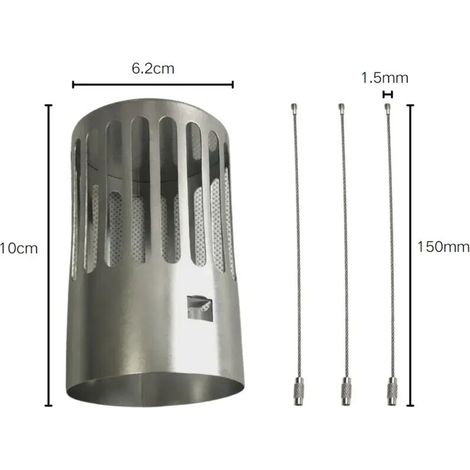 Pare-étincelles de cheminée extérieur TEKL, accessoires pour poêle à bois, kit de conduit de cheminée pour poêle de tente, chapeau de pluie ultraléger compatible avec les poêles en titane et les récha