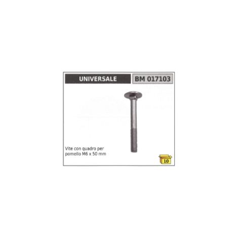 Schraube mit Vierkant für Knauf M6 x 50 mm UNIVERSAL-Rasenmäher 017103