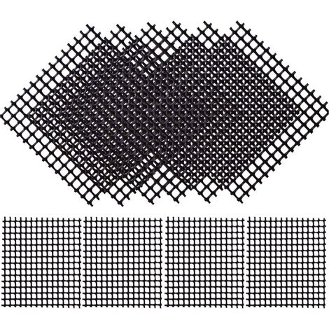 Mesh Drainage Pad - 4 Inch Square Plastic Pot Bottom Screen - For Bonsai and Flower Pots - 50 Pieces (1/5)