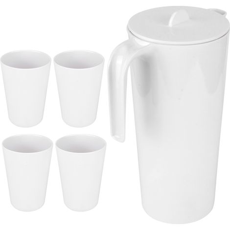 Wasserkocher mit großem Fassungsvermögen (1700 ml) und 4-teiligem Becherset für den Einsatz in der Küche, im Restaurant oder zu Hause (1/5)