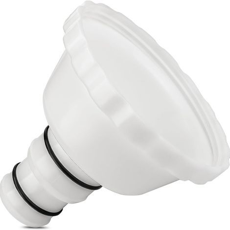Adapter for RP/RX skimmer vacuum, compatible with a 3.8 cm hose fitting, suitable for use in swimming pools. (1/5)