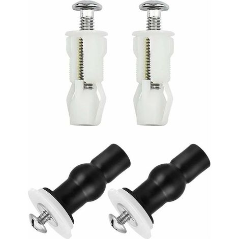 4 Pcs Abattant WC Fixations Charnières, Vis D'expansion pour Couvercle de Toilette Fixation Abattant WC Vis pour Lunette Toilette Ensemble, Pièces de Rechange pour Couvercle de Toilette (1/4)