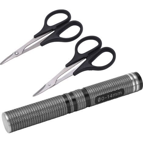Poinçon courbé universel 0‑14mm pour modèles RC, voiture télécommandée et drone, accessoire noir (1/5)