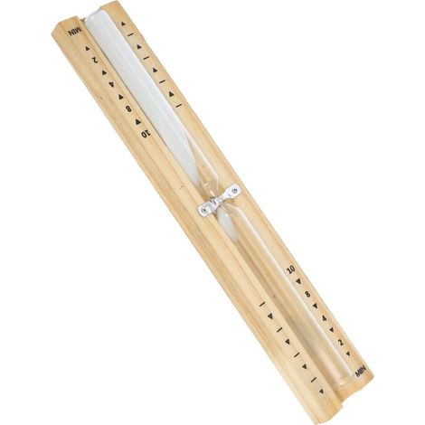 Sablier en bois et verre pour sauna et cuisine - Ornement décoratif au design simple (1/4)