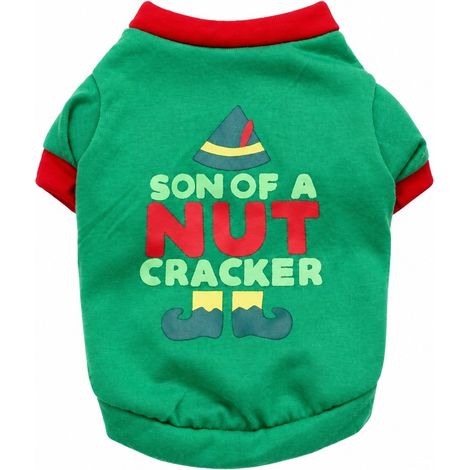 T-shirt de Noël pour chien, vêtements de fête pour animaux de compagnie (Bichon, Poméranien, etc.), tailles XS à XS (vert). (1/5)