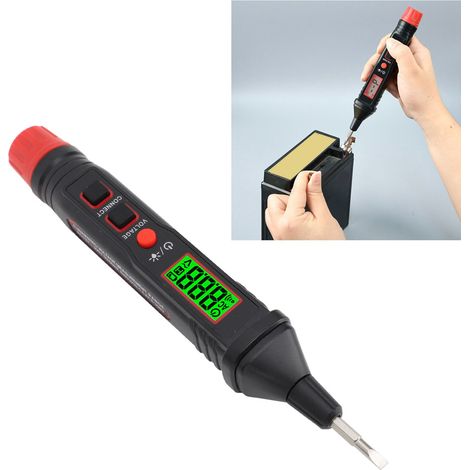 Stylo testeur multifonctionnel HT92, stylo testeur à induction à affichage numérique intelligent, détection de tension et de coupure de fil sous tension, conçu pour les électriciens. (1/5)