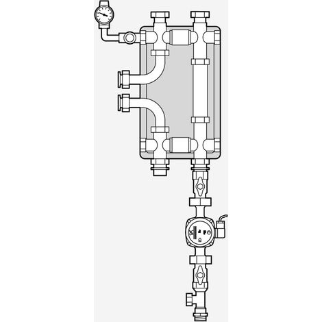 Doppel-Differenzdruckloser Verteiler DDV mit Umwälzpumpe UPM3 Flex AS 25-70 - 50900101632 von Weishaupt