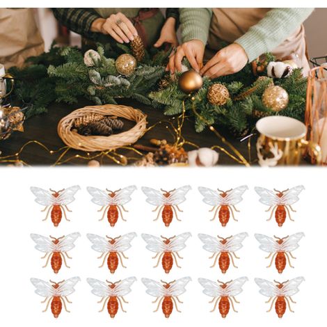 Décoration d'abeille [Ornement] + [Plastique] + [50 Pcs] + [Simulé et Vif] (1/5)