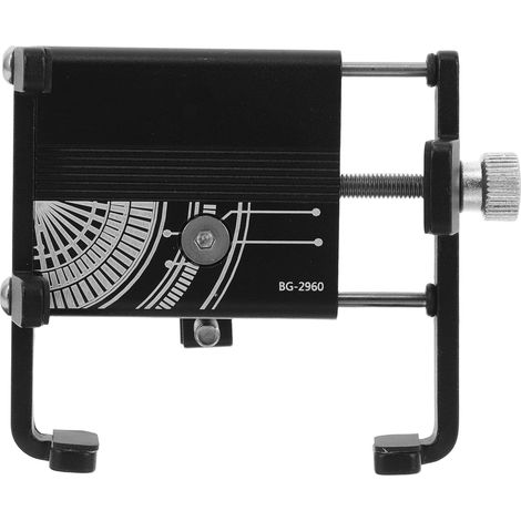 Support Téléphone Vélo en Alliage D'aluminium Noir pour Guidon Diamètre 28-38mm, Extension 50-95mm, Maintien Stable pour Navigation à Vélo (1/5)