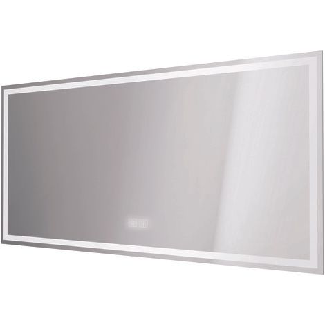 ONDEE ZEN - Miroir salle de bain Éclairant LAURA - Angles rectangulaires - Bords givré - 120 x 60 cm (1/3)