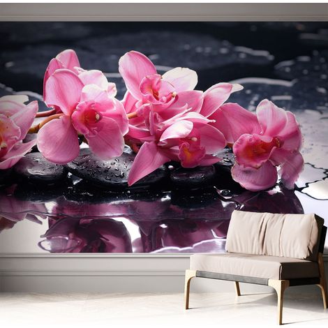 Fotomurale adesivo - murale da parete - Carta da parati autoadesiva - design parete moderno - Eleganza floreale 312x219 cm (1/5)