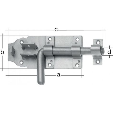 GAH Boulon de p.. L.160mm L.70mm STA TZN Sortie 49mm - 124359 (1/2)