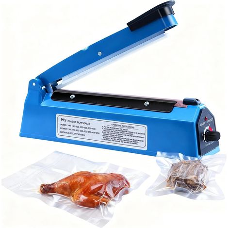 Machine Sceller Chaud Manuel, Impulse Scelleuse Thermique, Thermoscelleuse pour Étanchéité Nourriture, Machine Souder Portable, Soudeuse pour Sacs Plastique Aliments PE/PP (300 mm) (1/5)