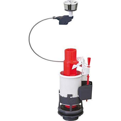 Wirquin 14010401 Doppia valvola di scarico “Jollyflush” con bottone cromato – multicolore, 5,08 cm, 50 mm (1/2)