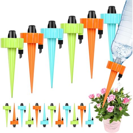 [MAI USATO]Kit di irrigazione a goccia da 18 pezzi, sistema di irrigazione automatico per piante, dispositivo di irrigazione a velocità regolabile per piante in vaso in giardino, interno ed esterno (1/5)