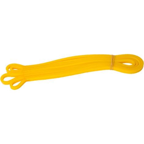 Yellow stretchable exercise band, ergonomic resistance bands, multifunctional, sturdy and durable for physical strength training (1/5)