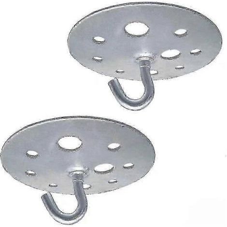 HONORNIC - Lot de 2 crochets de plafond ronds en métal de 90 mm, robustes, pour lustres.