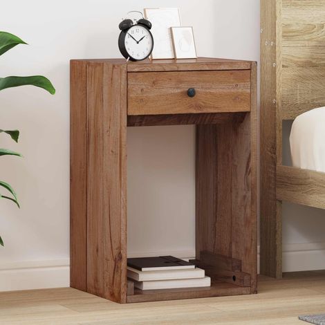 vidaXL  Bedside Table  Brown 63 x 30 x 79 cm Solid Mahogany Wood