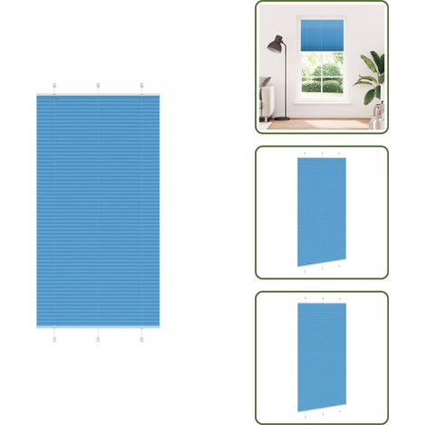 Plissee Blau 105x200 cm Stoffbreite 104,4 cm Polyester - Plissee - Plissees - Faltrollo - Jalousie (1/5)