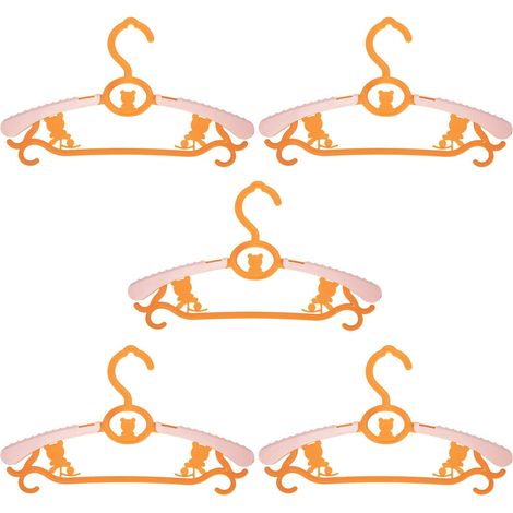 Lot de 5 Cintres pour Bébé en Plastique, Organisateurs de Vêtements pour Garçon et Filles, Prévention des Plis, Adaptés aux Manteaux et Sweatshirts, pour Chambre de Tout-Petit (1/5)