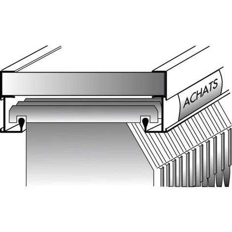 PROFILO PER CARTELLE SOSPESE 225 LUNGHEZZA 2 M ALU ANODIZZATO ARGENTO - DUVAL - 42-0102-5102 (1/3)