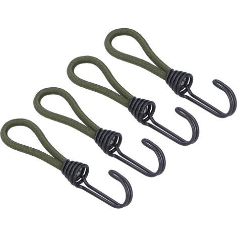 Packung mit 10 elastischen Kordeln mit Haken zur Befestigung von Campingzelten, elastisches Verankerungszubehör (1/5)