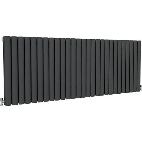 SKY Bathroom Oval Column Radiator Horizontal 600x1593mm Double Anthracite (1/5)